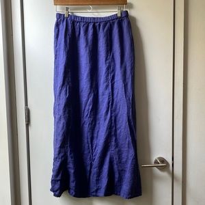 Flax purple-blue linen skirt, EUC!